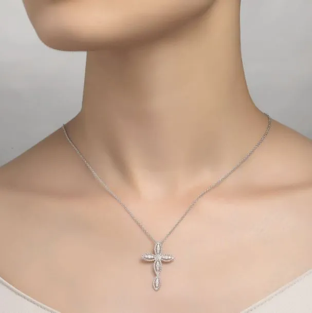 0.3 CTW Cross Necklace