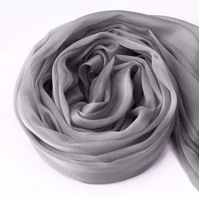 100% Natural Silk Long Georgette Scarf