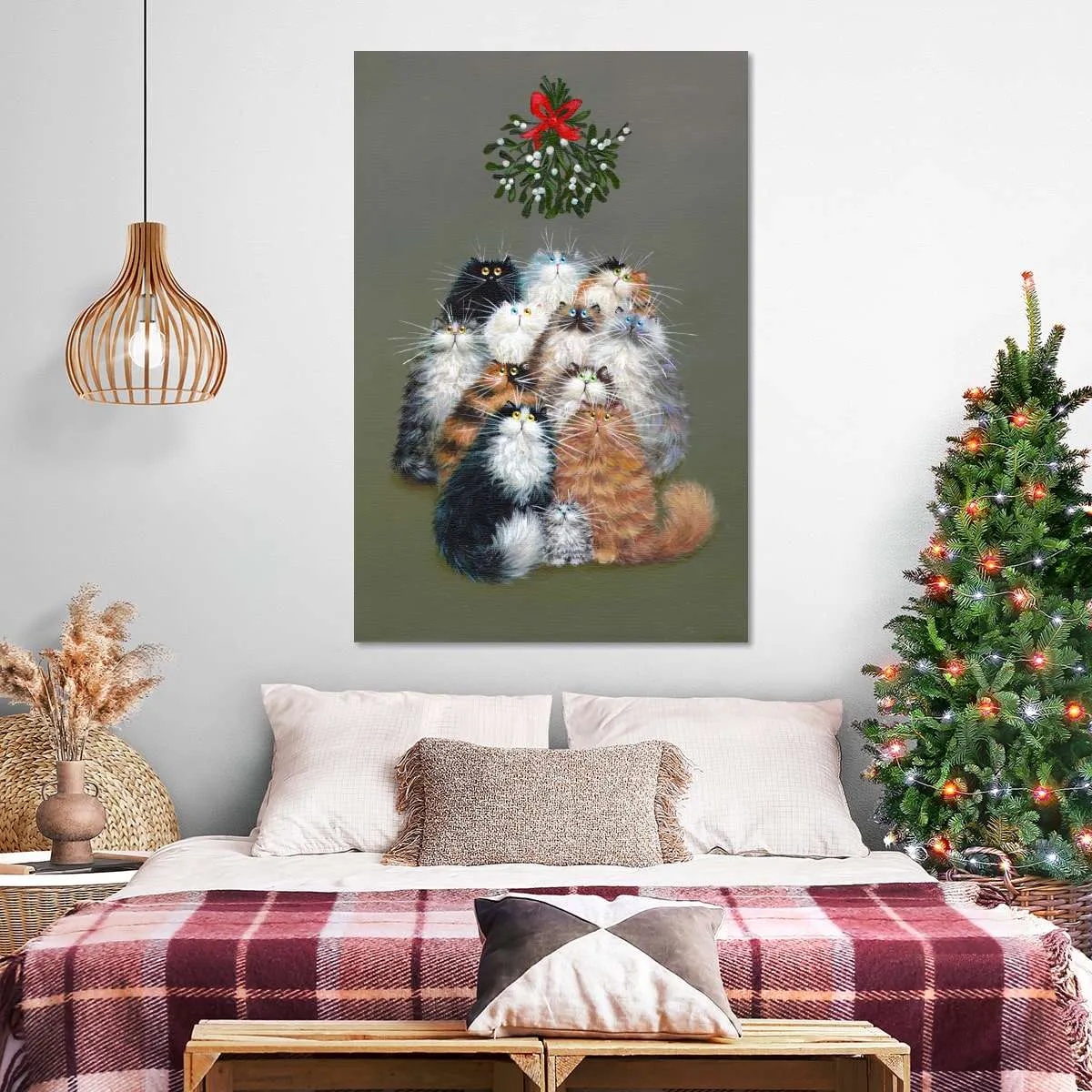 12 Cats Of Christmas Wall Art