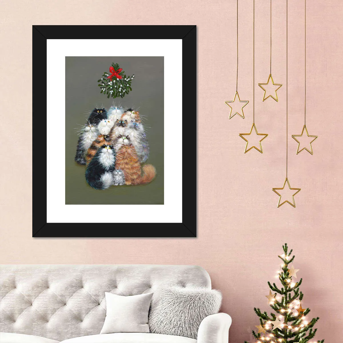 12 Cats Of Christmas Wall Art