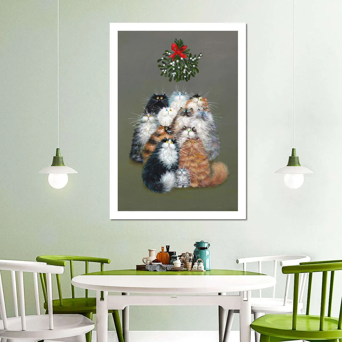 12 Cats Of Christmas Wall Art