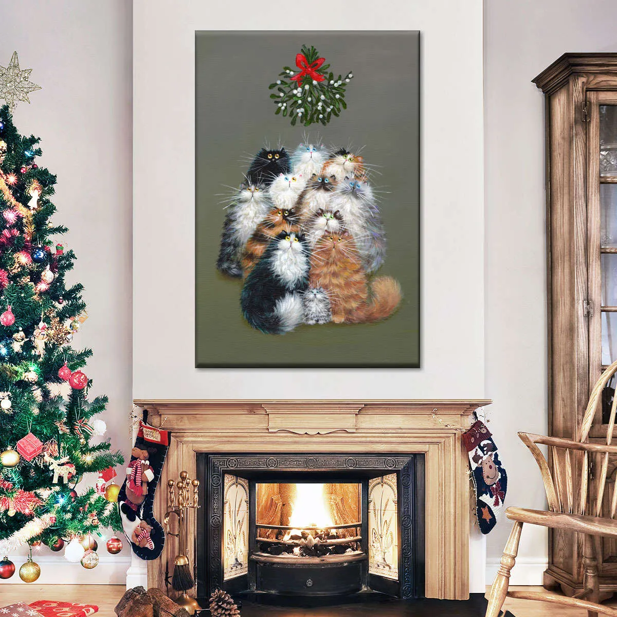 12 Cats Of Christmas Wall Art