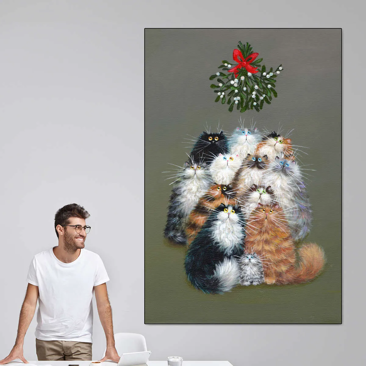 12 Cats Of Christmas Wall Art