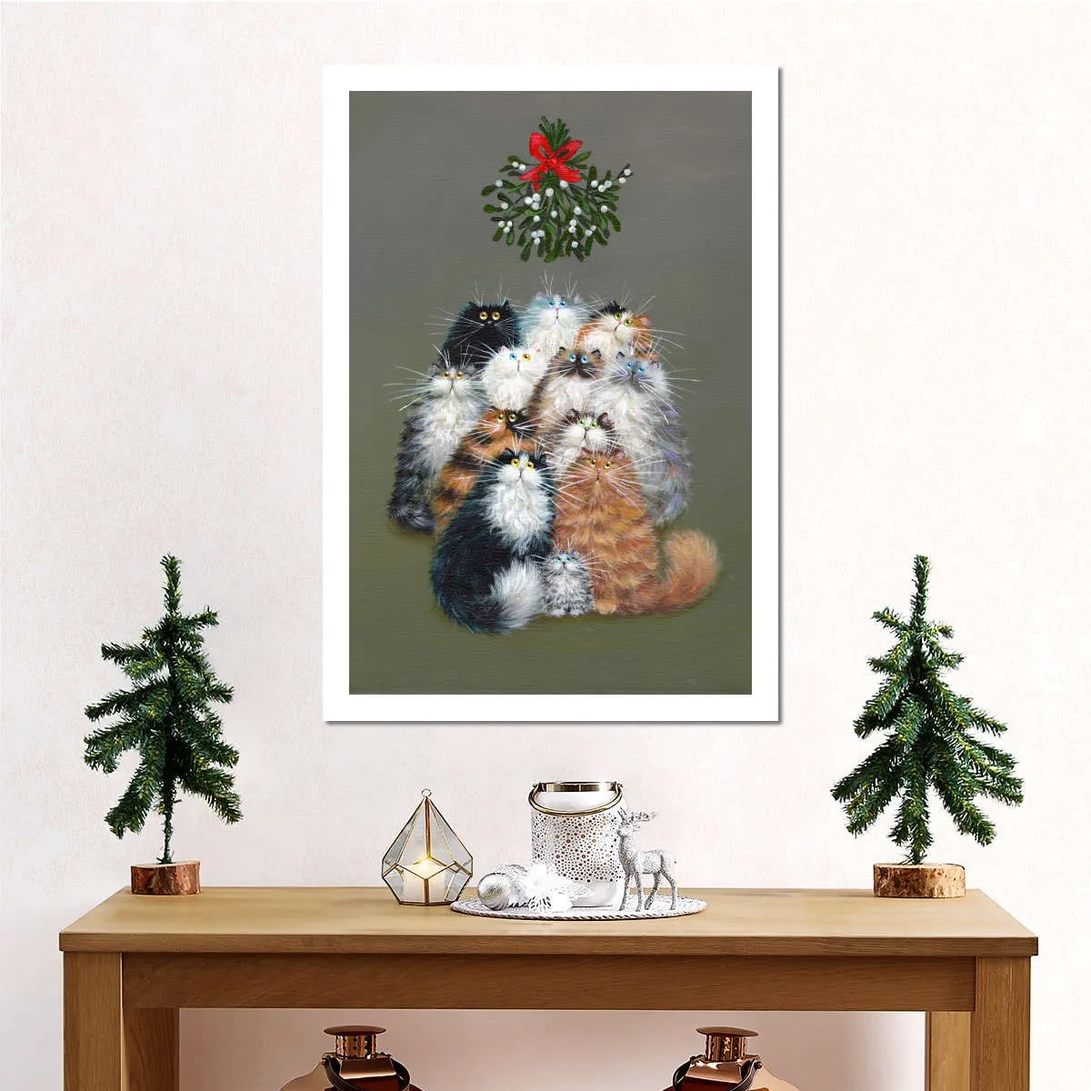 12 Cats Of Christmas Wall Art