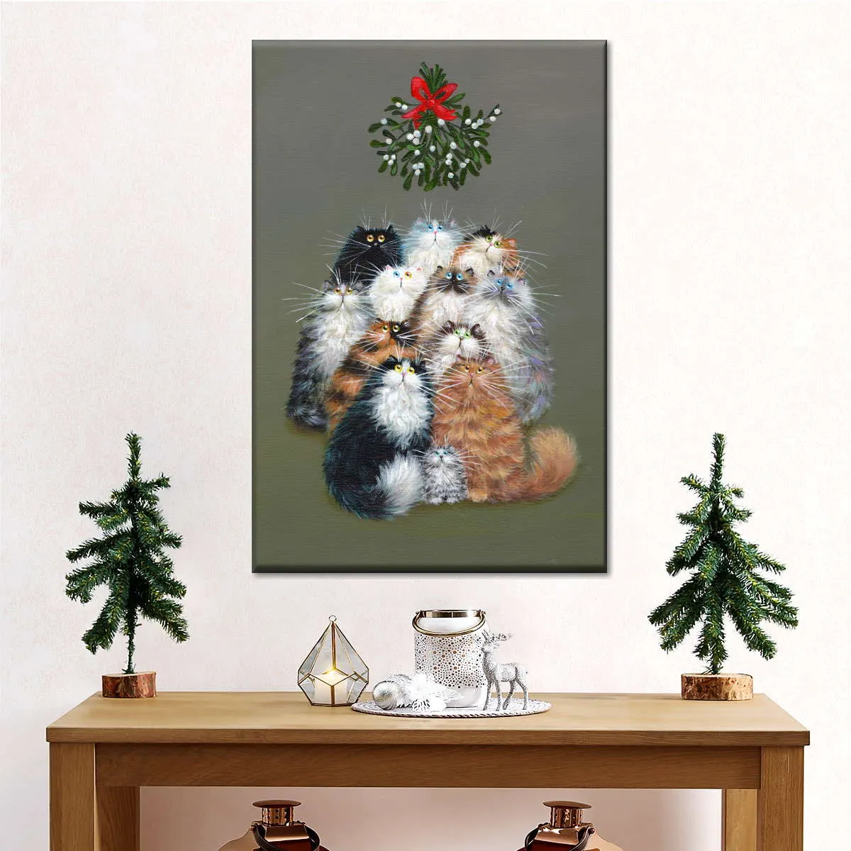 12 Cats Of Christmas Wall Art