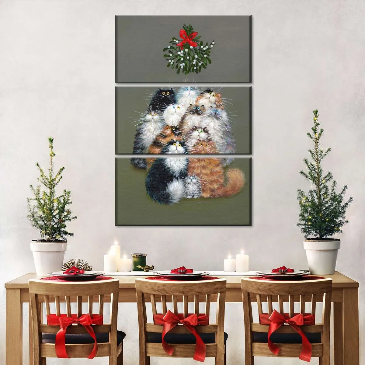 12 Cats Of Christmas Wall Art