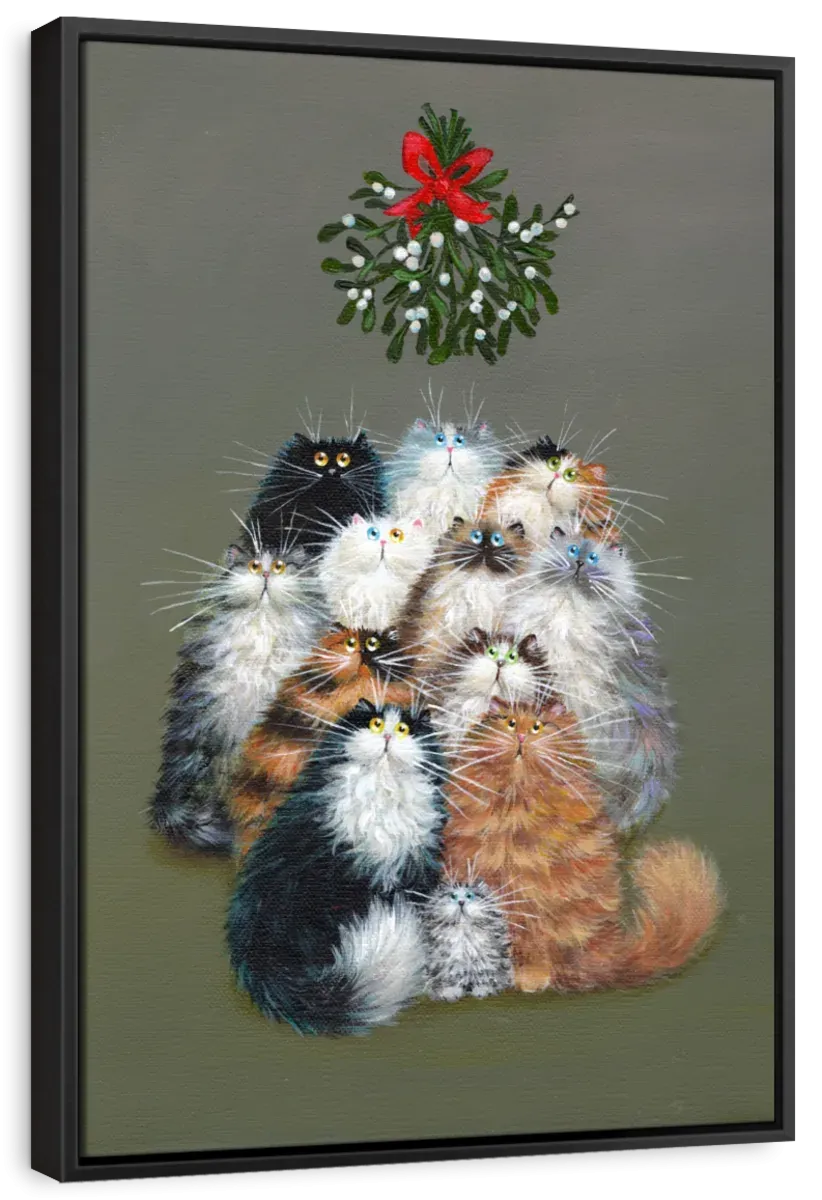 12 Cats Of Christmas Wall Art