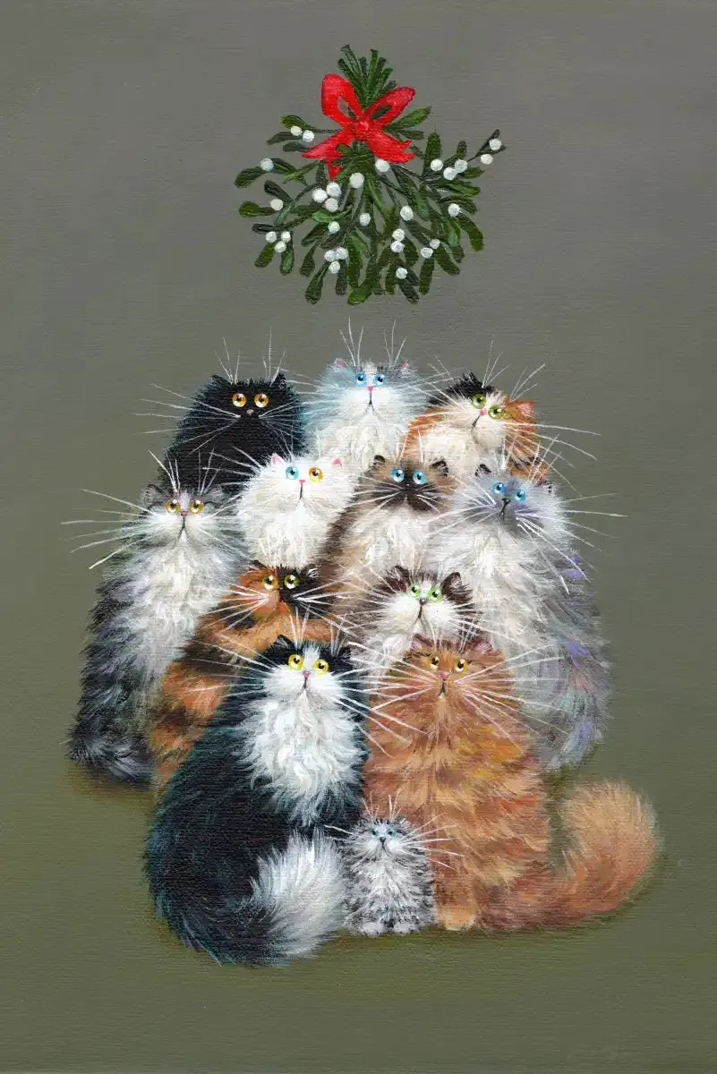 12 Cats Of Christmas Wall Art