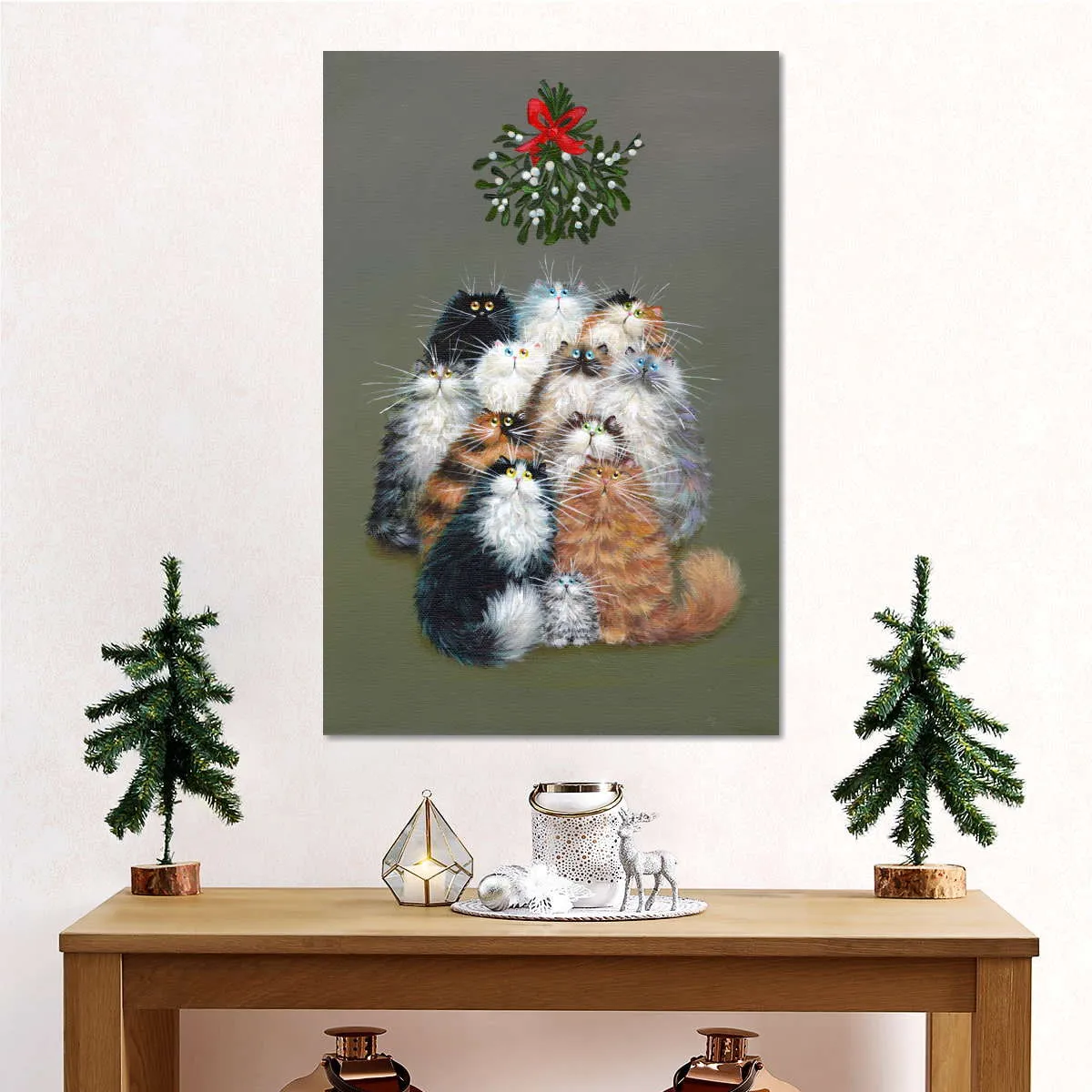 12 Cats Of Christmas Wall Art