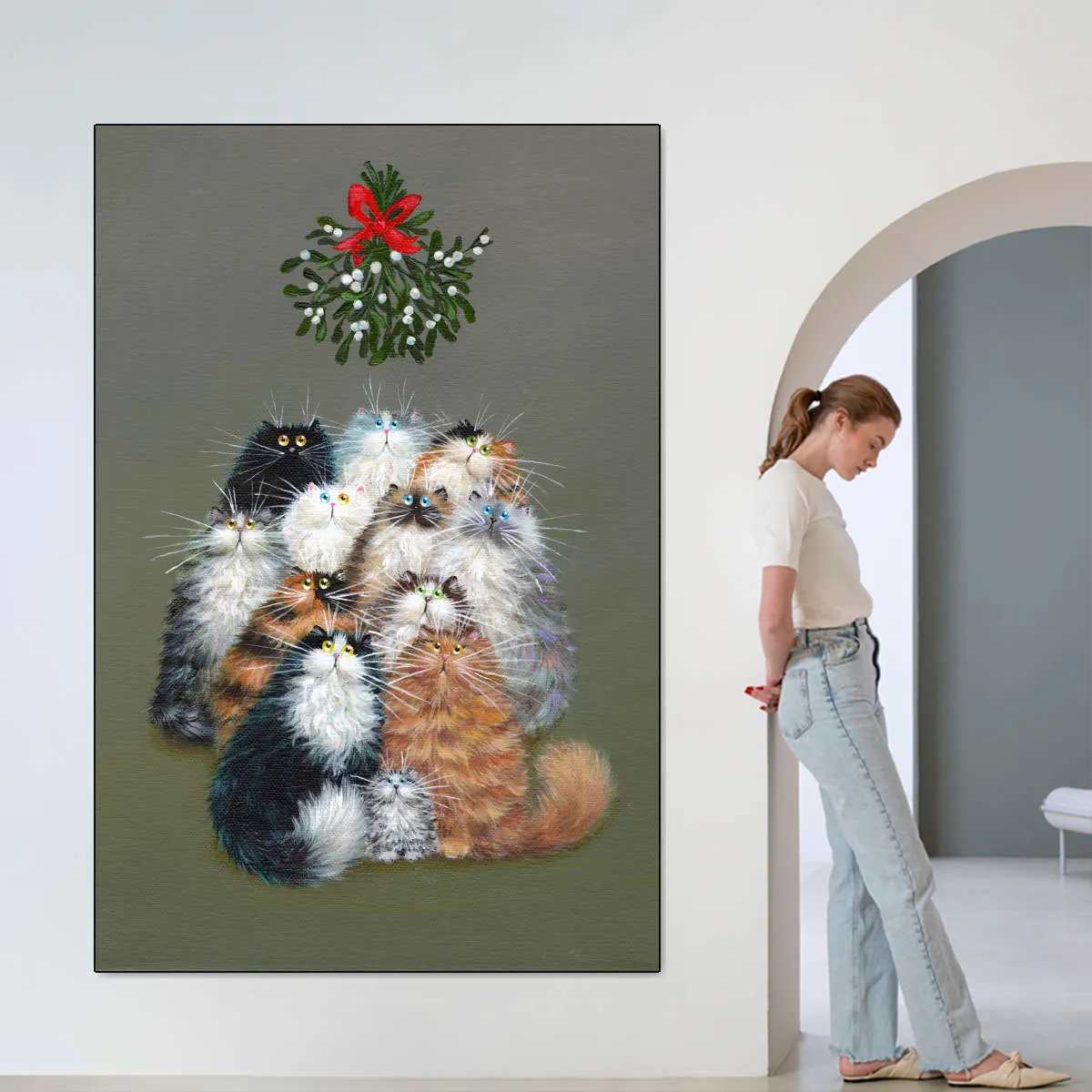 12 Cats Of Christmas Wall Art