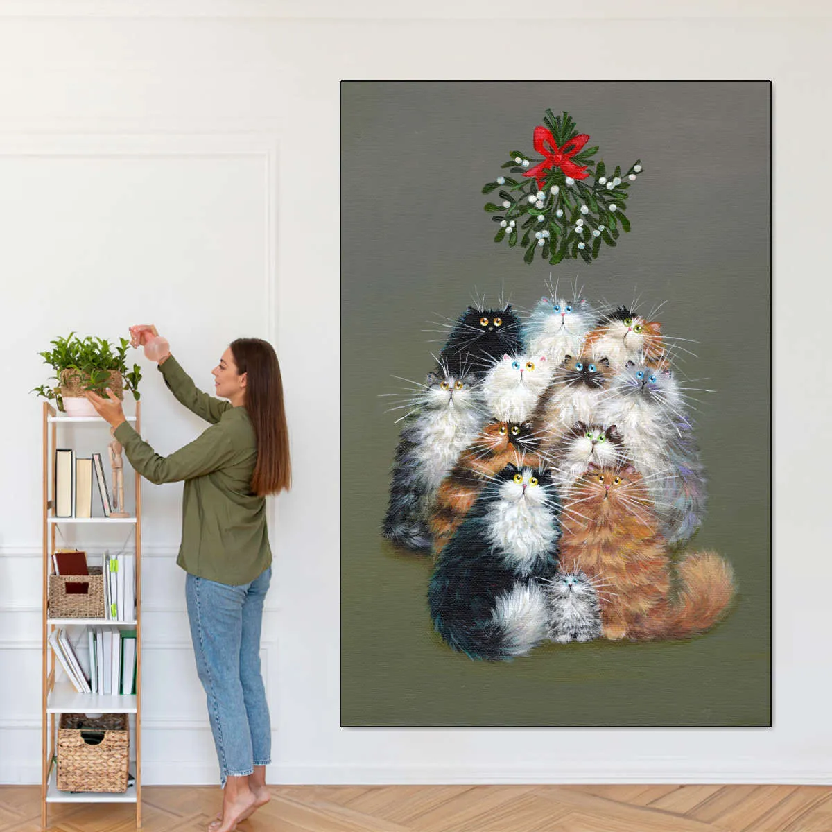 12 Cats Of Christmas Wall Art