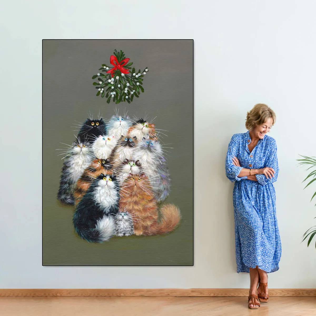 12 Cats Of Christmas Wall Art