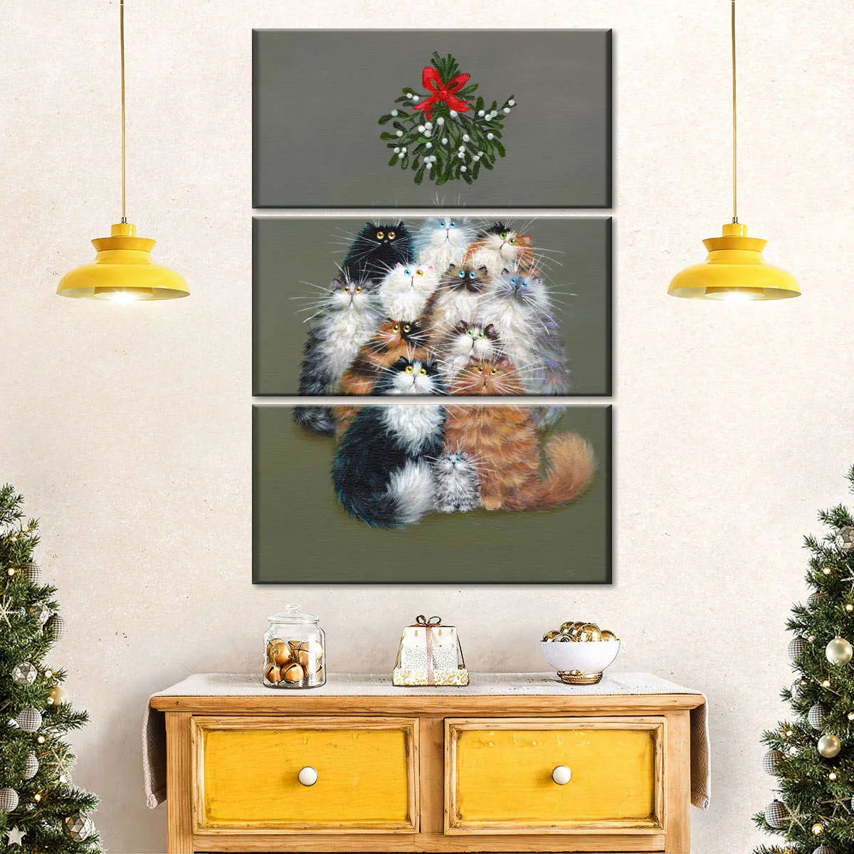 12 Cats Of Christmas Wall Art