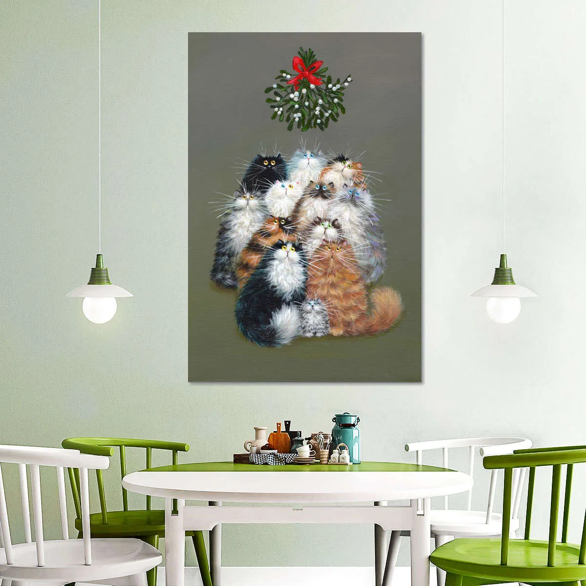 12 Cats Of Christmas Wall Art