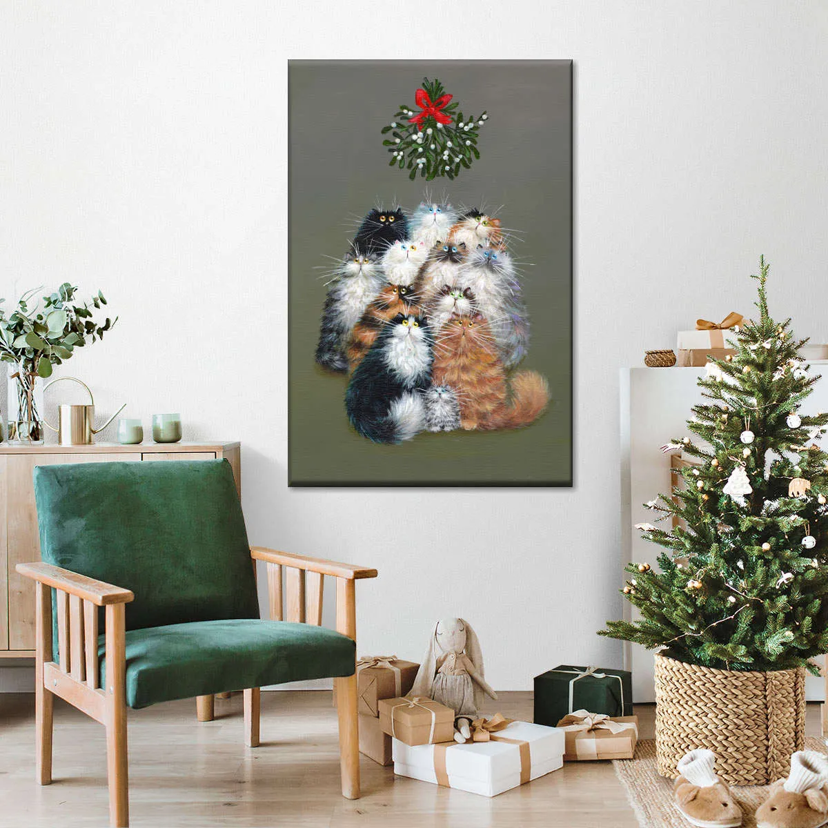 12 Cats Of Christmas Wall Art