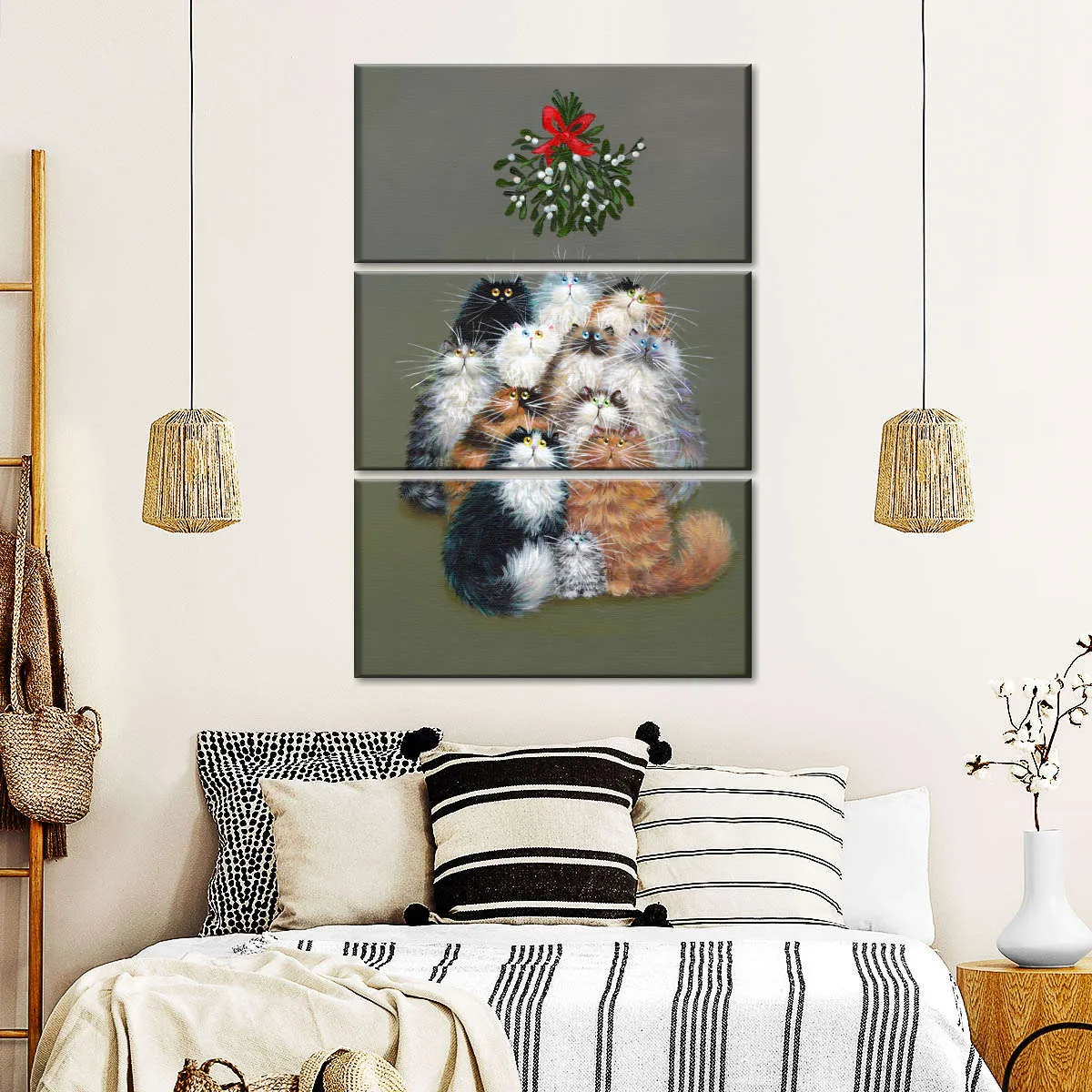 12 Cats Of Christmas Wall Art