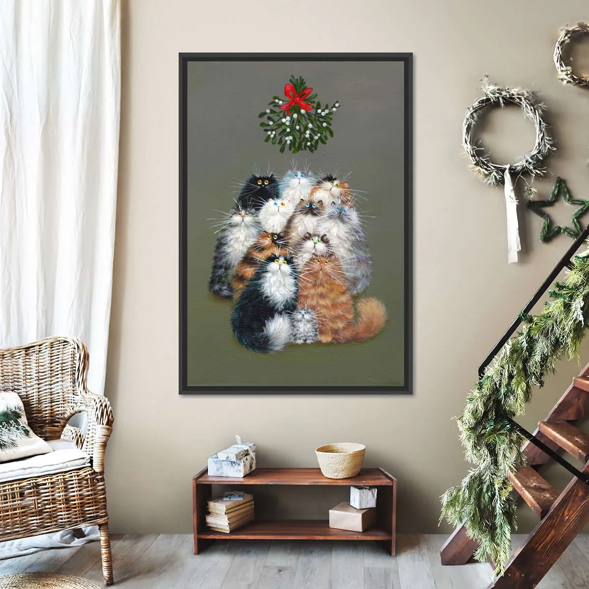 12 Cats Of Christmas Wall Art