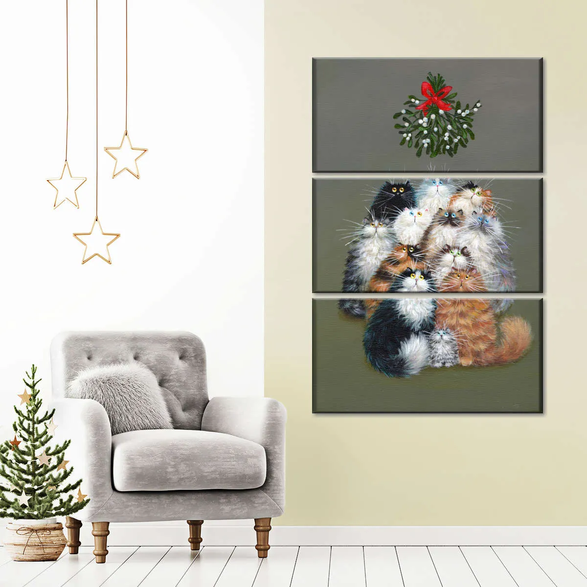 12 Cats Of Christmas Wall Art