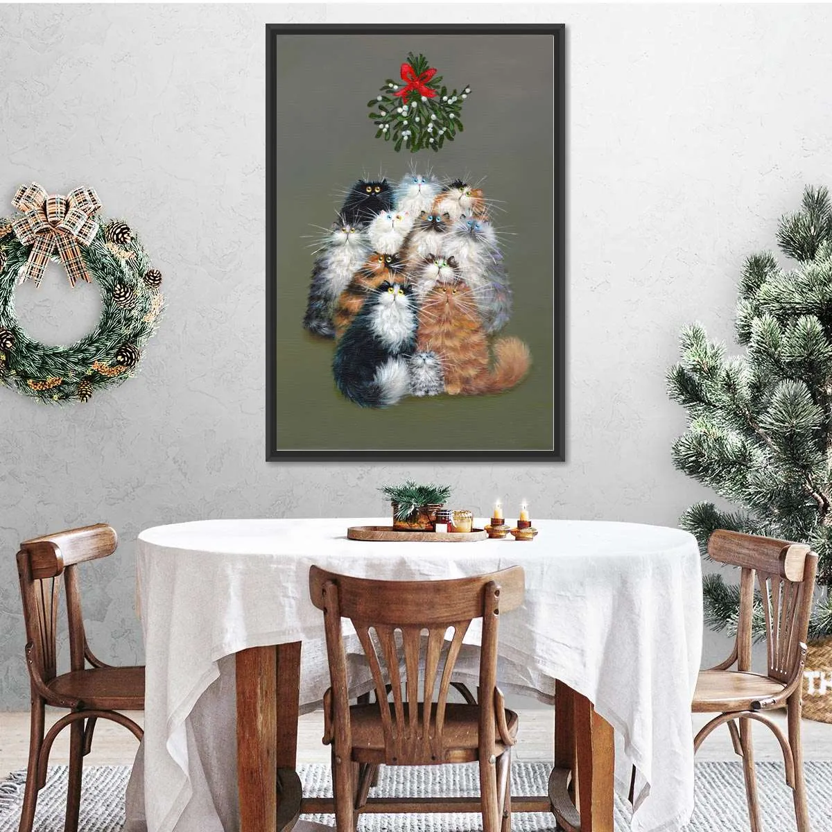 12 Cats Of Christmas Wall Art