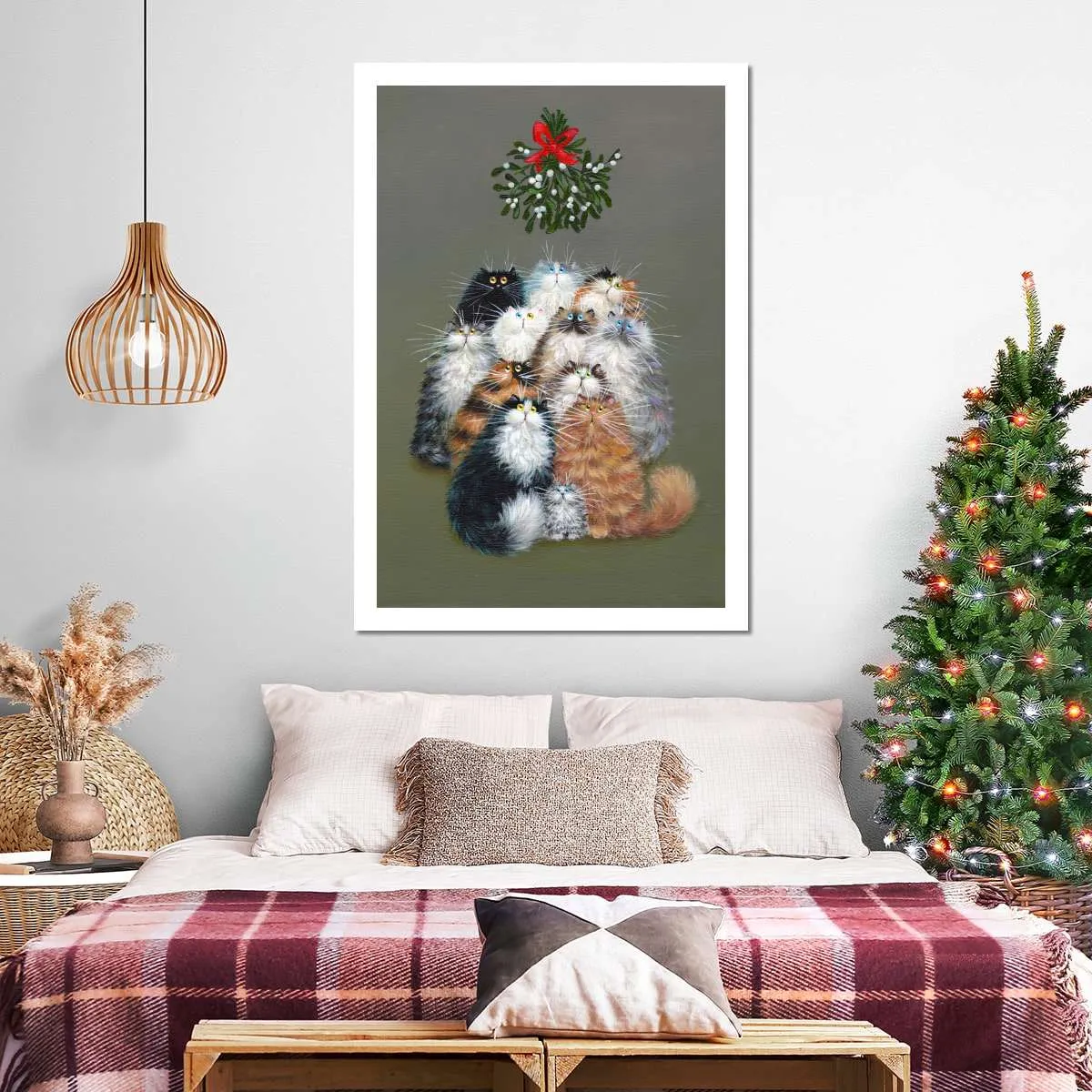 12 Cats Of Christmas Wall Art