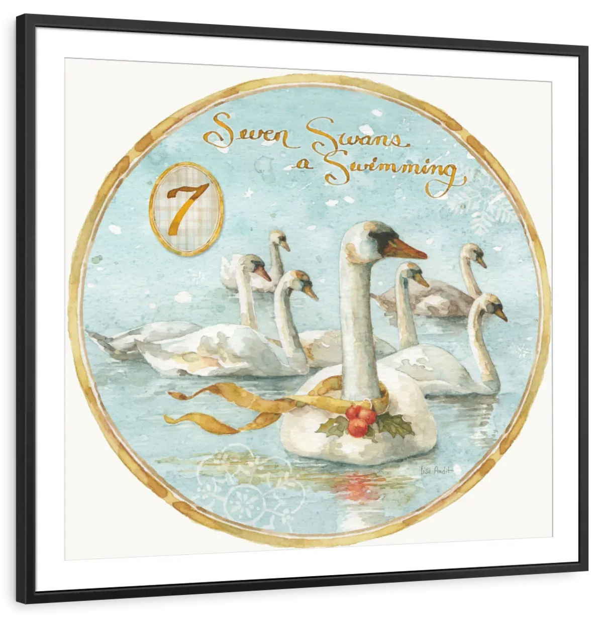 12 Days Of Christmas VII Round Wall Art