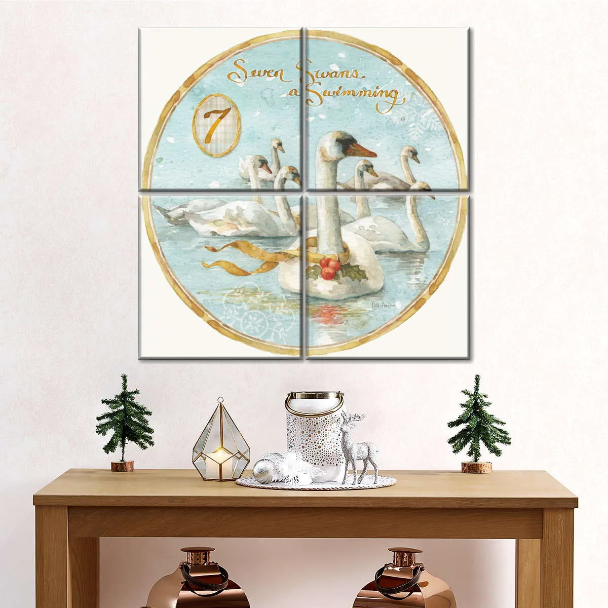 12 Days Of Christmas VII Round Wall Art