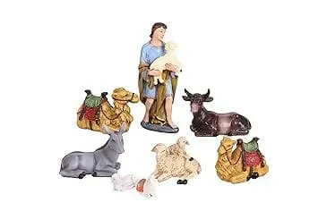 15-Piece Multicolor Nativity Crib Set Perfect Christmas Gift Decor