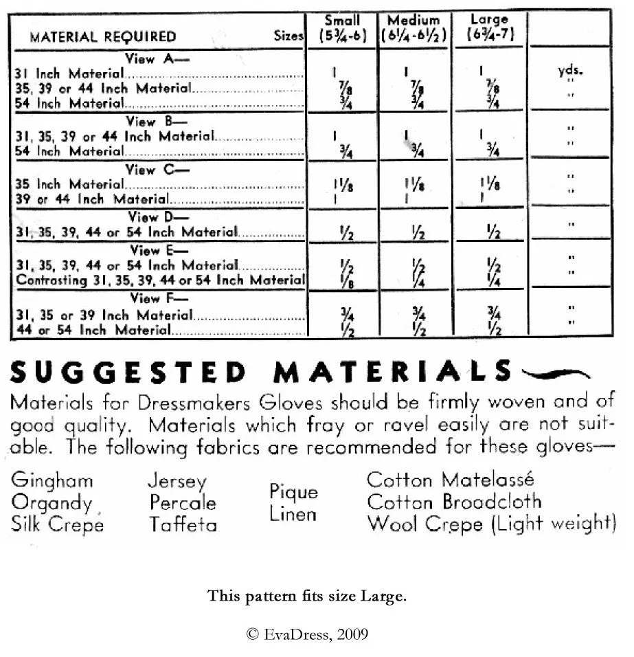 1933 Dressmaker Gloves Acc30-117