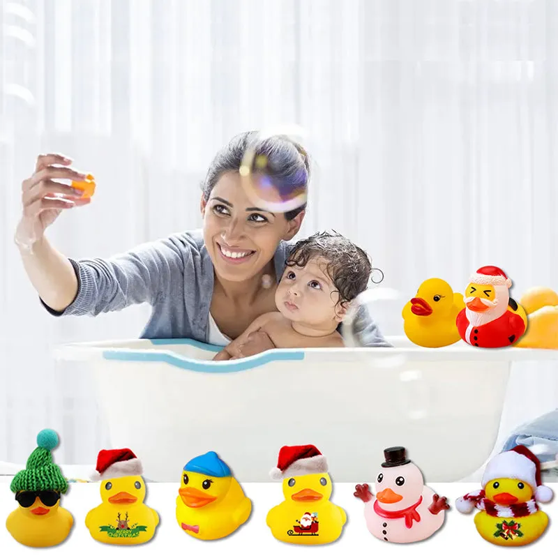 24 Pcs Countdown Christmas Rubber Ducks Advent Calendar