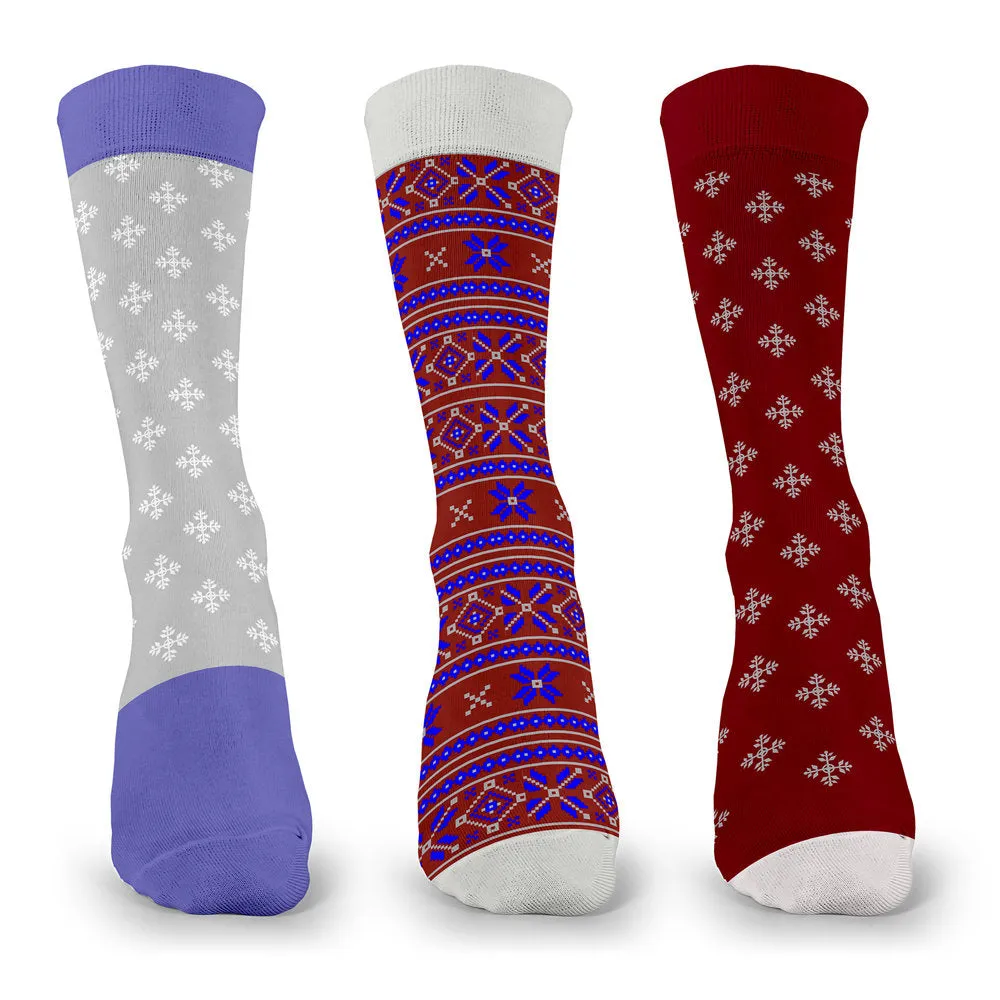 3 PACK CHRISTMAS SOCKS JUST CHILLIN