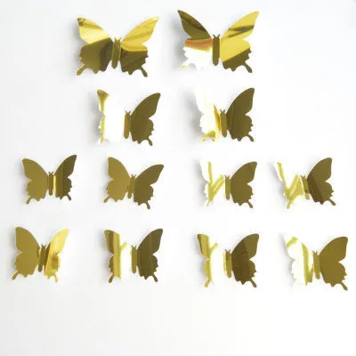 3D Mirror Butterfly Wall Stickers