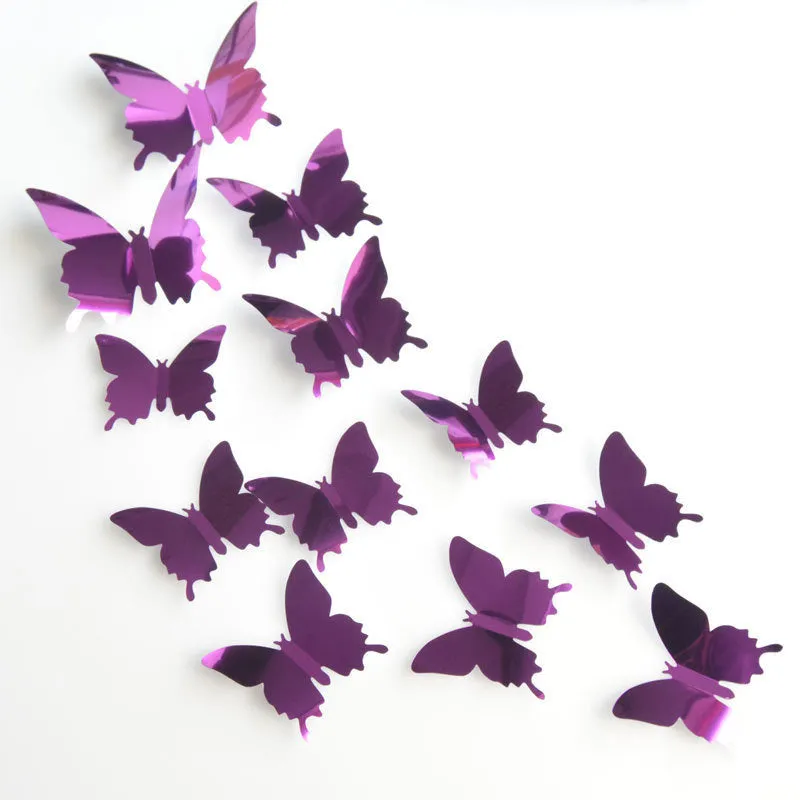 3D Mirror Butterfly Wall Stickers