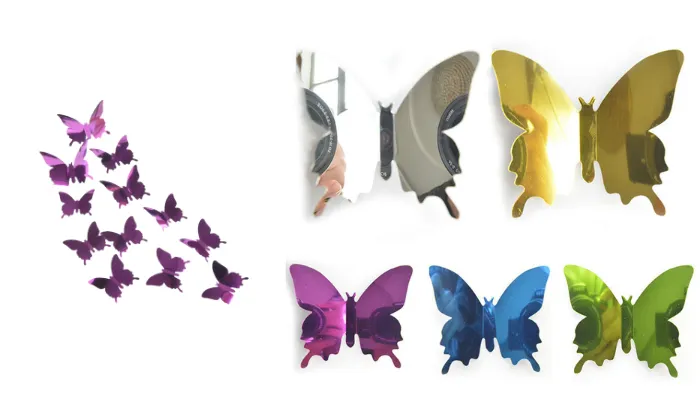 3D Mirror Butterfly Wall Stickers