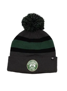 '47 Brand Breakaway Grey Milwaukee Bucks Cuff Pom Knit Hat