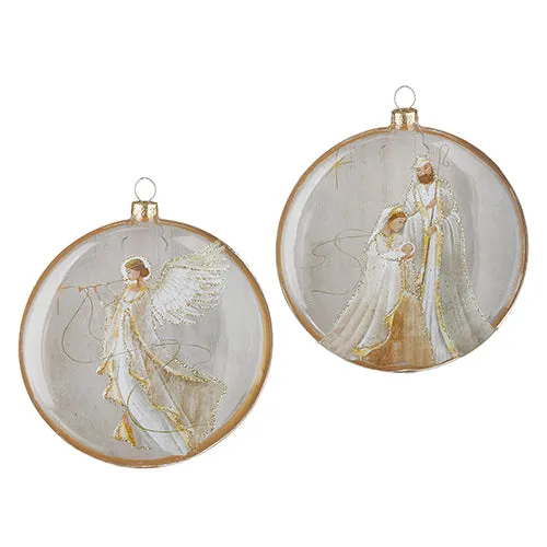 5.5" Holy Family & Angel Ornament