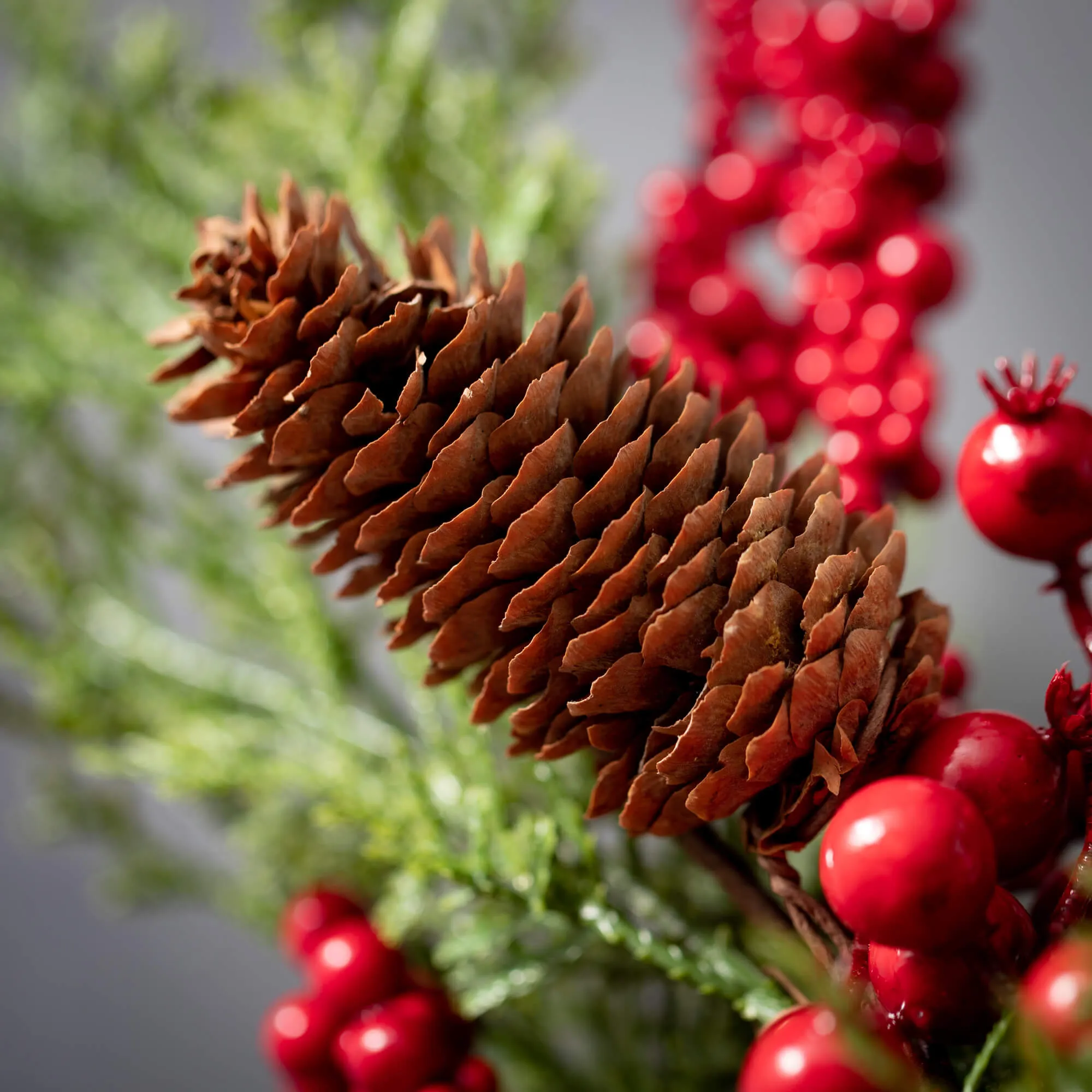 5'L Sullivans Cedar Berry Garland, Green Christmas Garland