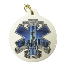 9/11 Blue Skies EMS Christmas Ornament