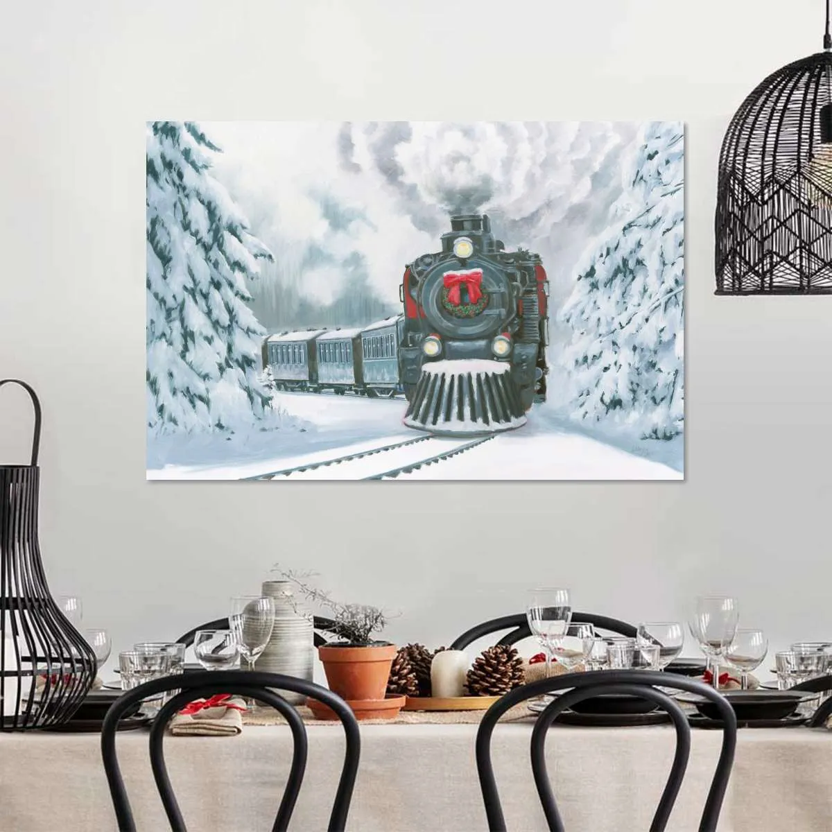 A Christmas Train Wall Art