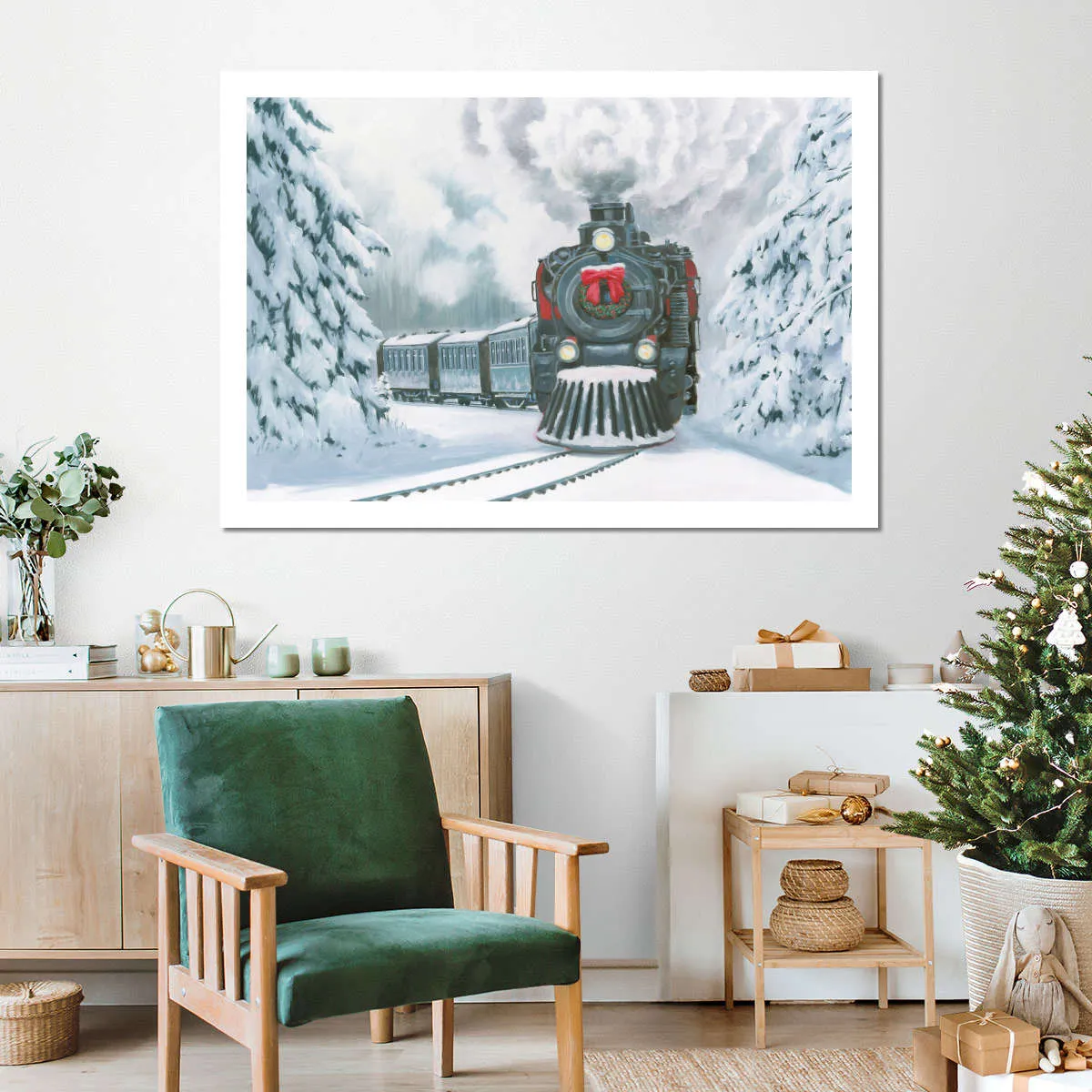 A Christmas Train Wall Art