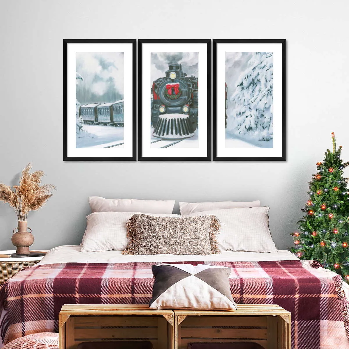 A Christmas Train Wall Art