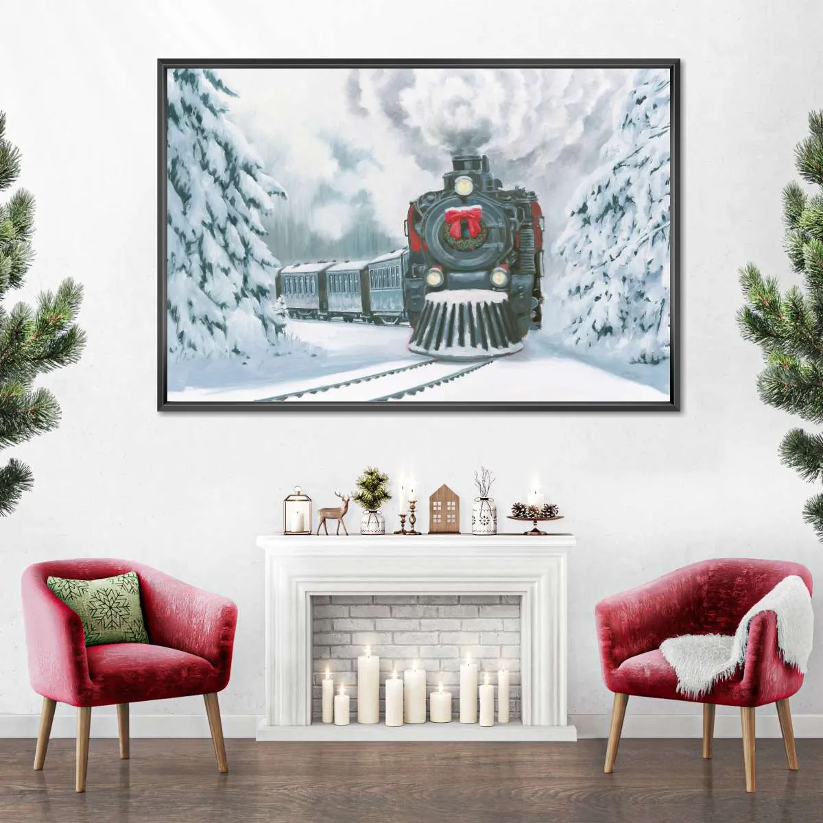 A Christmas Train Wall Art