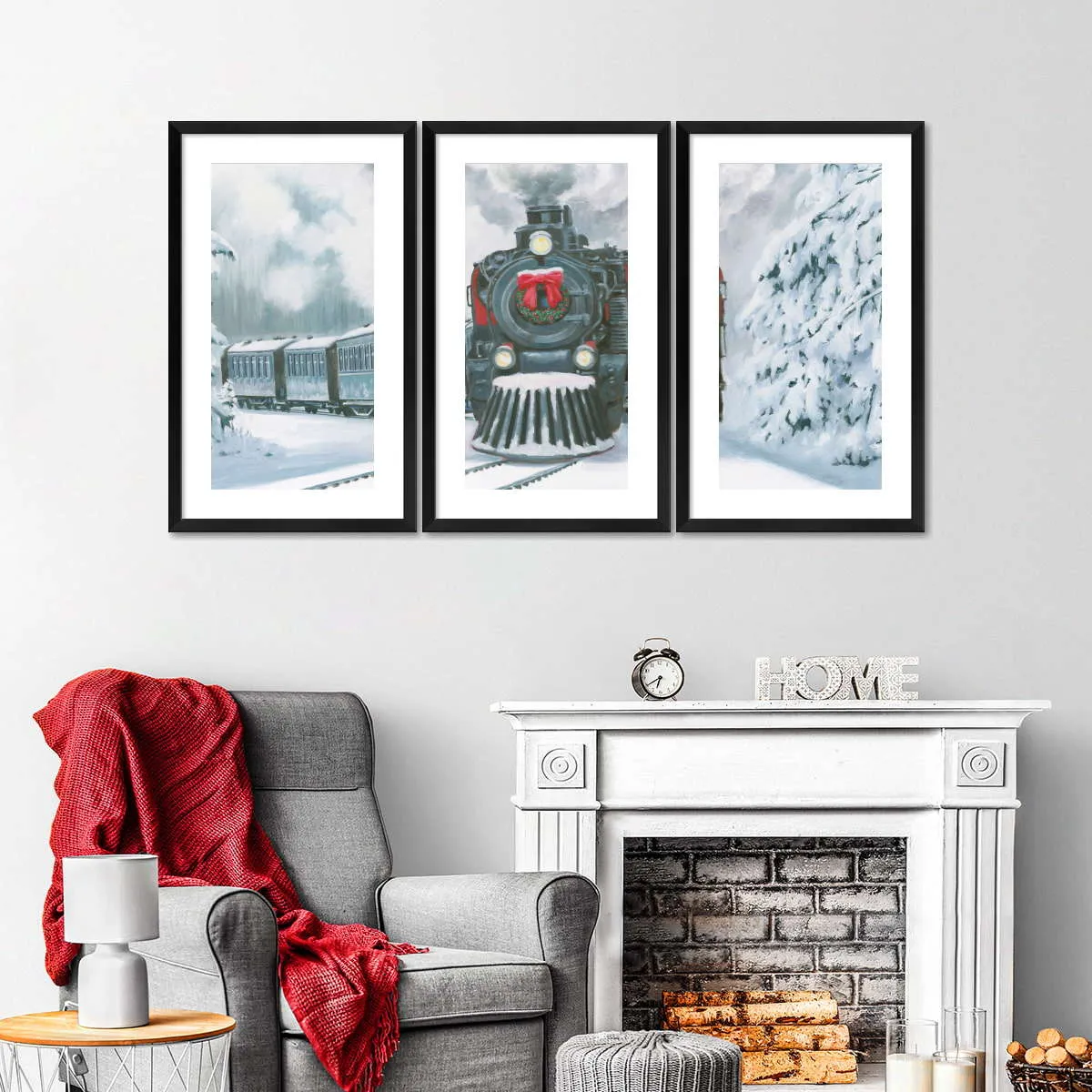 A Christmas Train Wall Art