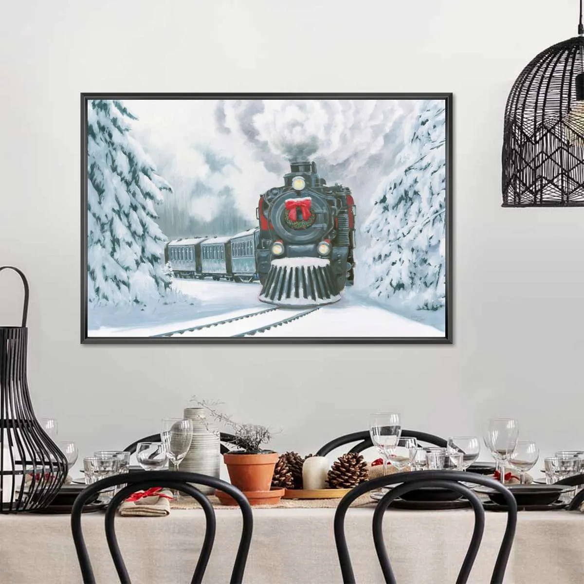 A Christmas Train Wall Art