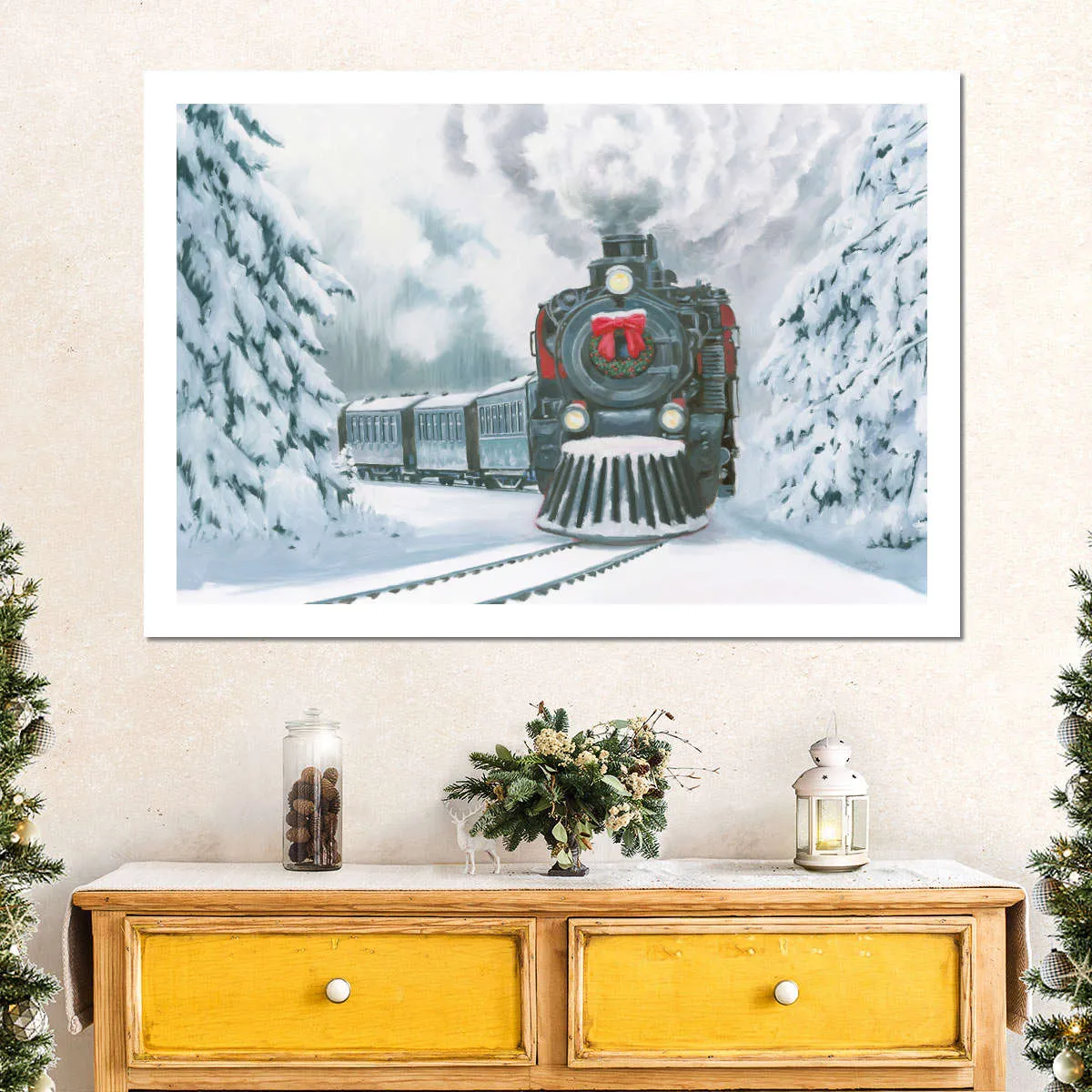 A Christmas Train Wall Art