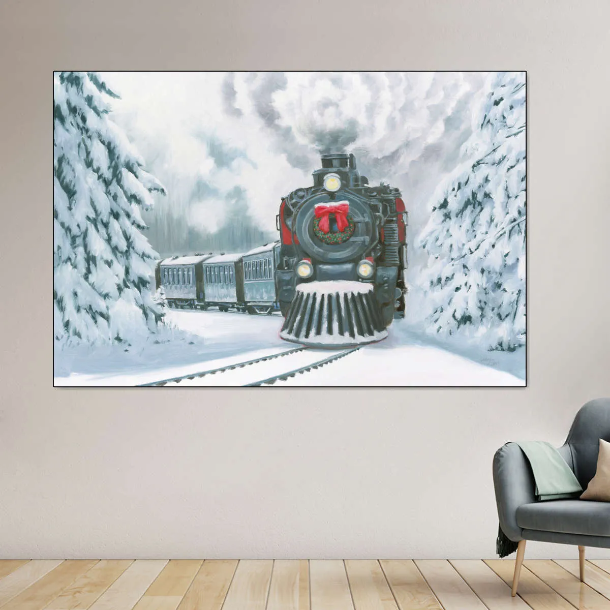 A Christmas Train Wall Art