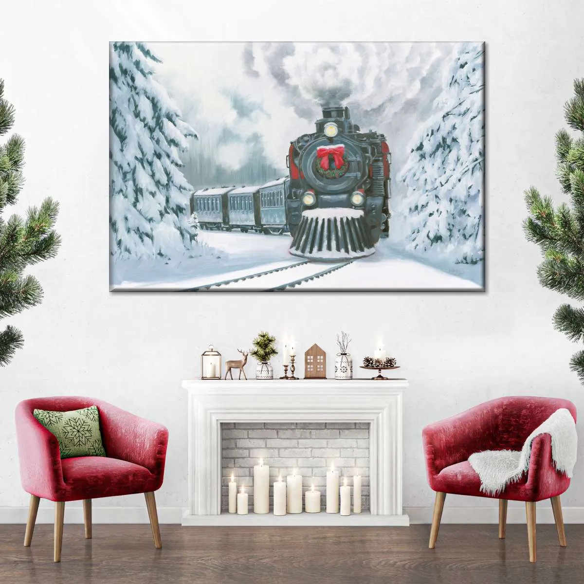 A Christmas Train Wall Art