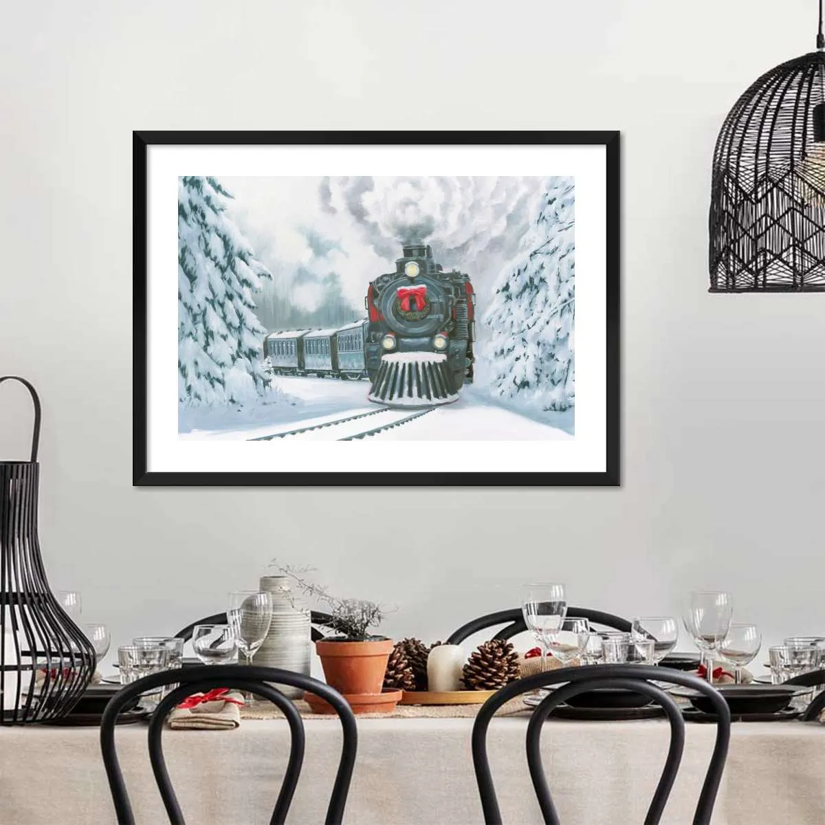 A Christmas Train Wall Art