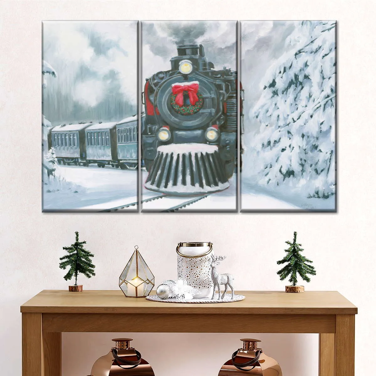 A Christmas Train Wall Art