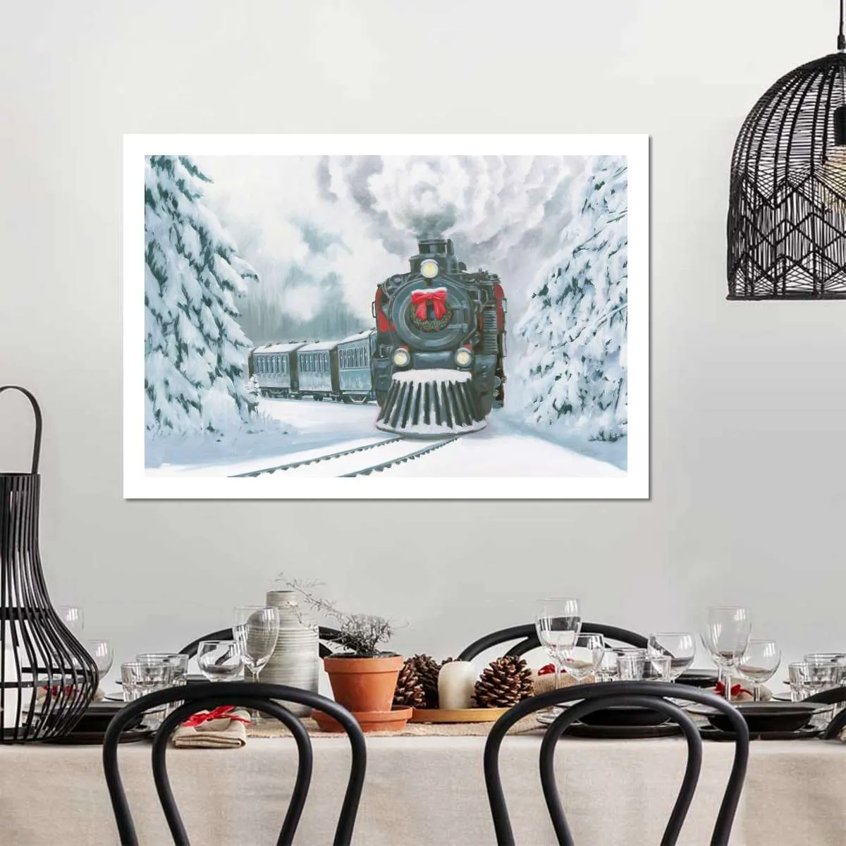 A Christmas Train Wall Art