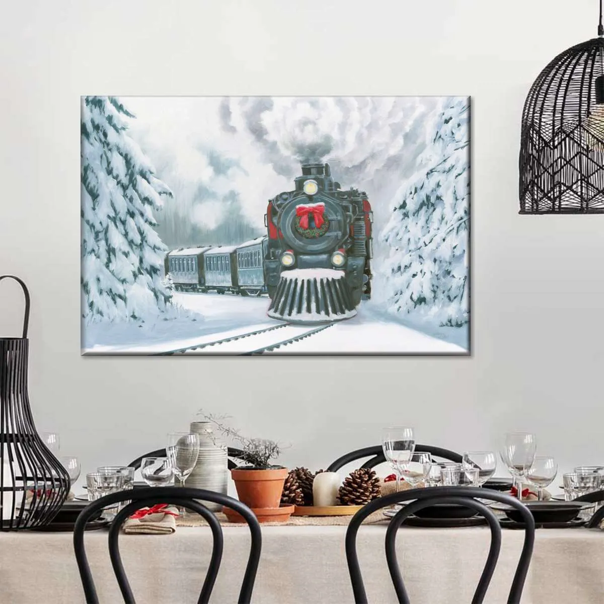 A Christmas Train Wall Art